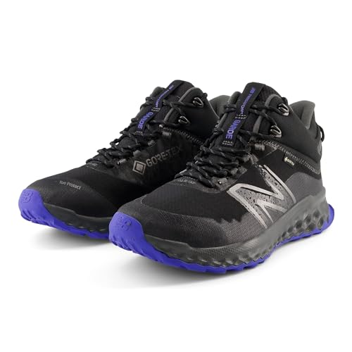 New Balance Men's Fresh Foam Garoé V1 Midcut GTX Trail Running Shoe, Black/Marine Blue/Blacktop, 11 Wide