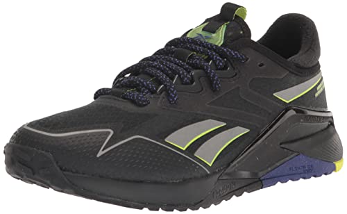 Reebok Unisex Nano X2 Tr Adventure Cross Trainer, Black/Bold Purple/Acid Yellow, 11 US Men