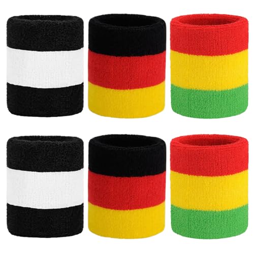 BEACE Sweatbands Sports Wristband for Men & Women - Moisture Wicking Athletic Cotton Terry Cloth Sweatband for Tennis, Basketball, Running, Gym, Working Out