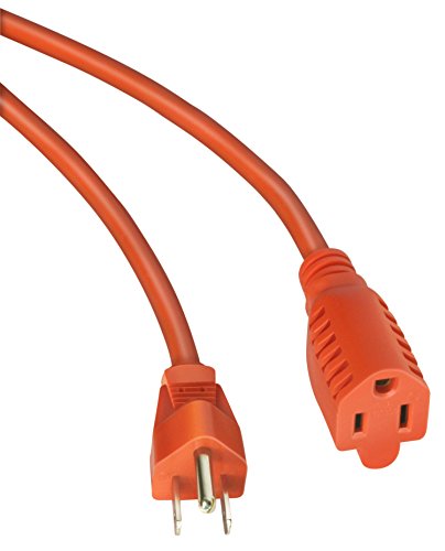 Southwire Light Duty Extension Cord, 100Ft, 16 Gauge, 3 Conductor, Outdoor Extension Cord, SJTW, Orange, 2309SW8803