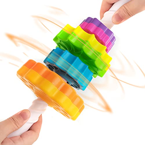BYFWH Baby Spin Stack Toy,Premium Stacking Toy for Kids,Baby Spinning Toy,Stacking Toy for Babies and Toddlers,Educational Toddler Learning Toys,Autism Spin Stack Toys,Rainbow Spinning Wheel Toys