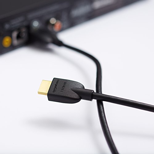 Amazon Basics High-Speed 4K Ultra HD HDMI 2.0 Cable / Cord, 15ft / 4.5m, 18 Gbps, 60 Hz, 2160p, 48 bit, male-to-male, Ethernet Ready, 3D, Black