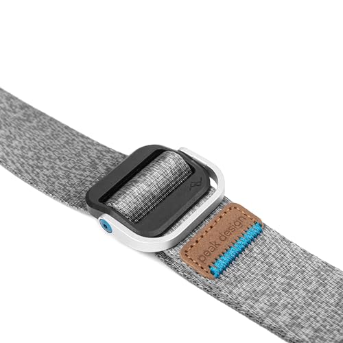 Peak Design Slide Lite Camera Strap, Ash, Configurable as a Sling, Neck or Shoulder Strap, Quick Release and Connection, Smooth and Grippy Side, Camera Straps for Photographers, 200 lb Capacity