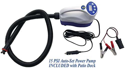 Island Hopper Patio Dock 15 Foot Inflatable Swimming Water Platform Dock (A 15' Patio Dock)