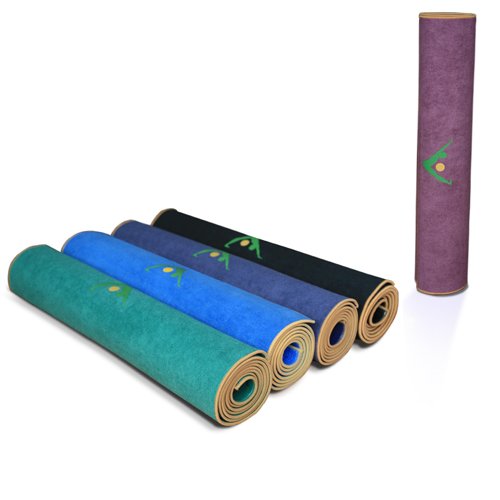 AURORAE Synergy 2in1 Hot Yoga Mat with integrated Non Slip Microfiber Towel. No Slipping No Bunching/Odor Patent Protected, Machine Washable