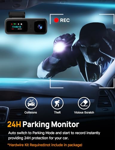 Anyski 3 Channel 5GHz WiFi Dash Cam with 64GB Card, 2.5K+1080P Dash Cam Front and Rear/Inside, 2.5K+1080P+1080P Three Way Dash Camera for Cars, Dashcam 24H Parking Mode, Support 256GB Max Silver