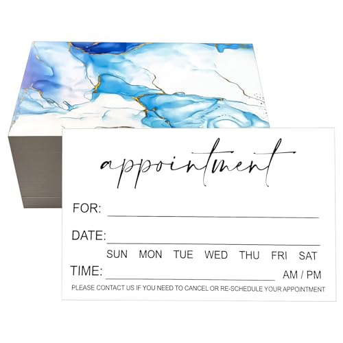 RXBC2011 Azure Gold Marbled Appointment Elegance Cards Luxe Copper Paper 2x3.5 inches 100 Cards