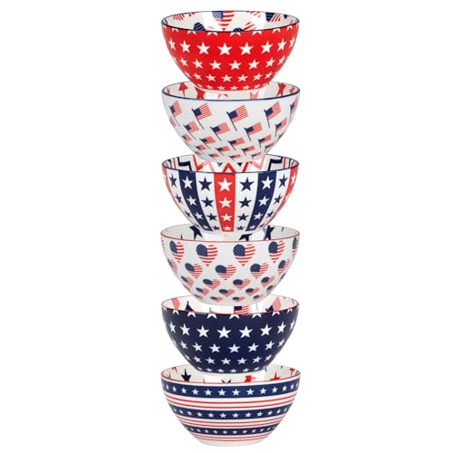 Certified International Patriotic 16 oz. Bowls,Set of 6