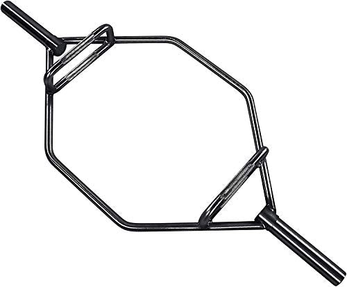 HulkFit Olympic 2-Inch Hex Weight Lifting Trap Bar, Closed Trap Bar, Black