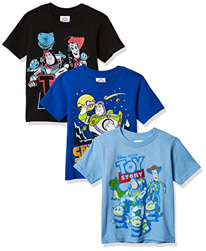 Disney Boy's Toy Story Crew-Neck T-Shirt (Pack of 3), Multi, 2T