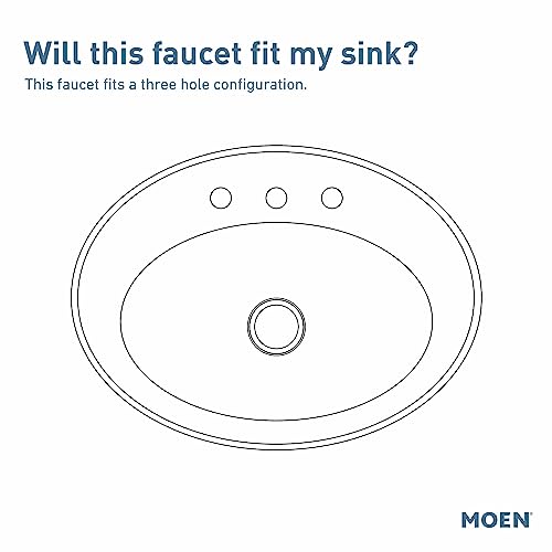 Moen Ronan Bronzed Gold Two-Handle 4" Centerset Modern Bathroom Faucet with Push-Down Drain, 84022BZG