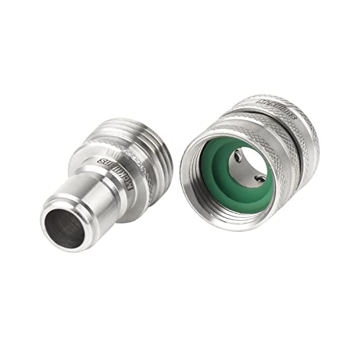 McKillans® M22-14mm Pressure Washer Quick Connect Kit, M22-14mm to 3/8" Male Female Quick Disconnect Kit for Power Washer (Stainless Steel)