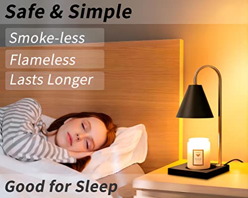 SESIIduo Candle Warmer Lamp, Dimmable Candle Warmer Lamp with Timer, Presents for Mom, Electric Candle Lamp Warmer with 2 Bulbs, for Jar Candles