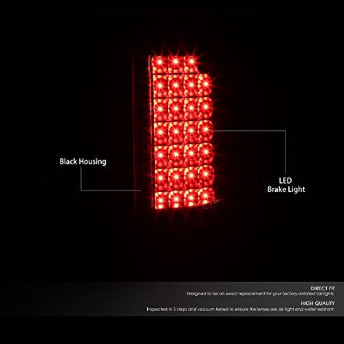 DNA MOTORING TL-GMCDE00-LED-CH-SM LED Tail Light Assembly Driver & Passenger Side [Compatible with 00-06 Yukon XL / 00-06 Tahoe / 00-06 Suburban]