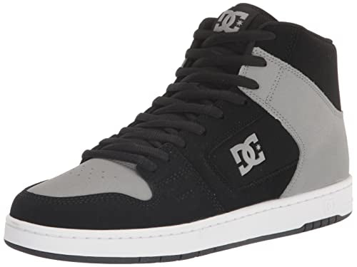 DC Men's Manteca 4 Hi High Top Casual Skate Shoe Sneaker, White/Grey, 10.5