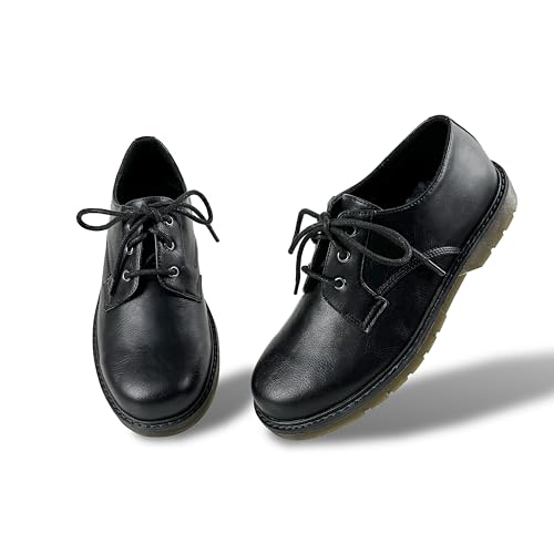 Women‘s Classic Oxfords School Uniform Lace Up Shoes Business Formal Dress Shoes Platform Slip Resistant Service Shoes (Black, Adult, Women, 6, Numeric, US Footwear Size System, Medium)