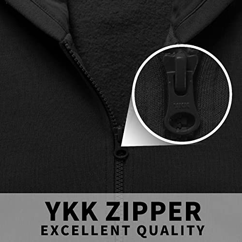Kid Nation Kids Soft Brushed Fleece Zip-Up Hooded Sweatshirt Hoodie for Boys or Girls S White