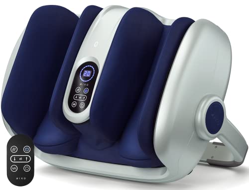 MIKO Shiatsu Foot Massager for Circulation & Pain Relief - Deep Tissue Kneading, Heat Therapy for Plantar Fasciitis, Neuropathy, Diabetics - FSA/HSA Eligible - Fits Up to Size 15