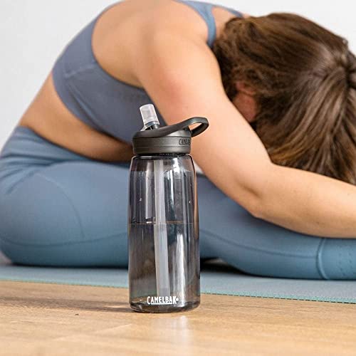 CamelBak eddy+ Water Bottle with Tritan Renew – Straw Top 25oz, Charcoal