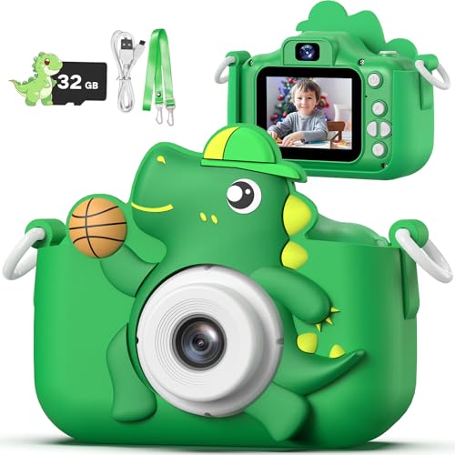 Kids Camera, masterbee Dinosaur Toys Camera for Kids, Christmas/Birthday Gifts for Boys and Girls, 1080P HD Kids Digital Camera, Children Camera Gift for 3 4 5 6 7 8 9 10 11 12 Year Old Blue