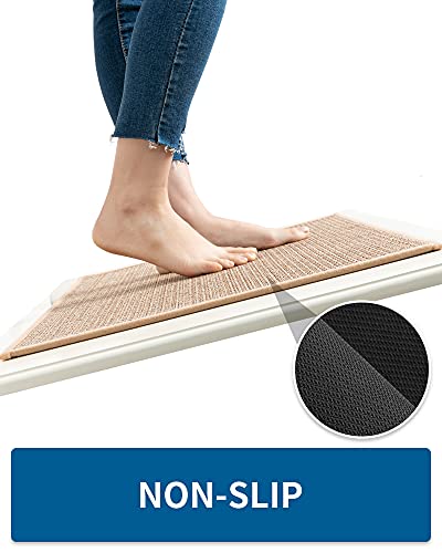 Kitchen-Runner Rugs 1.6' x 8' Non Skid Washable Hallway Runner-Rugs, Kitchen Runner Rugs and mats for Kitchen, Front of Sink, Kitchen Mats for Floor (Beige, 1.6'x8')