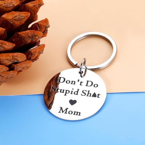 Back to School Gifts for Boys Girls Kids Son Daughter First Day of School Gifts for Boys Girls Off to College Don't Do Stupid Sht Keychain from Mom, Christmas Stocking Stuffers for Teen Boys Girls