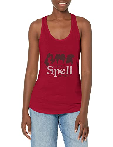 Disney Junior's Hocus Pocus Hair Sill Spell Slim Fit, Scoop Hem Racerback Tank, Scarlet, X-Small