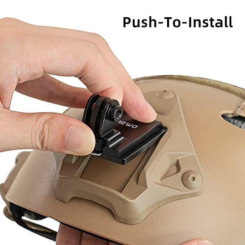 SUREWO Aluminum NVG Mount Compatible with GoPro Hero 13/12/11/10/9/8/7/6/5 Black, Tactical Helmet NVG Mount Compatible with DJI Osmo Action 5 pro/4/3/2,Insta360 ONE R/Crosstour and Most Action Cameras