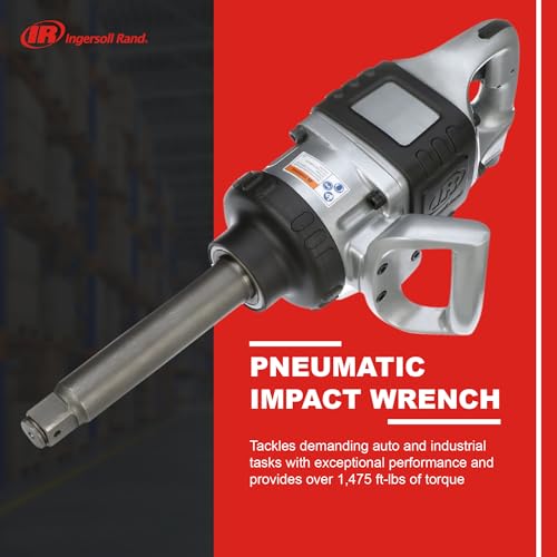 Ingersoll Rand 285B-6 1-Inch Cordless Pneumatic Impact Wrench with 6-Inch Extended Anvil and 2 Handles