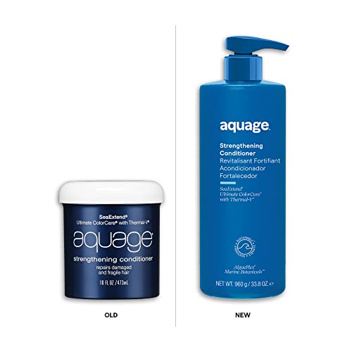 AQUAGE. SeaExtend Strengthening Conditioner - Preserves Hair Color and Protects from Thermal Styling Damage, 33.8 oz