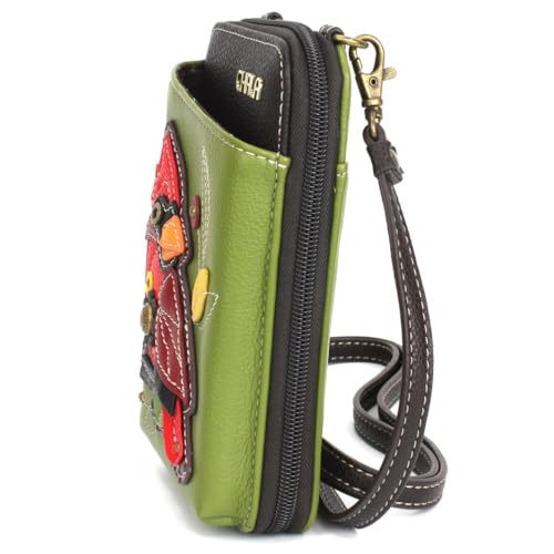 CHALA Wallet Crossbody Cell Phone Purse - Women Faux Leather Multicolor Handbag with Adjustable Strap - Turtle - black