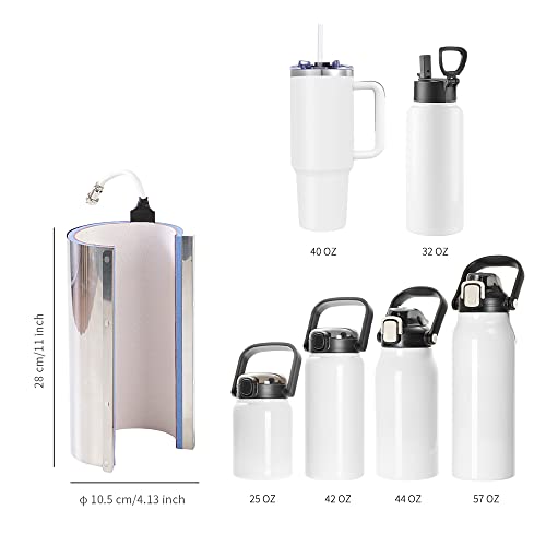 PYD Life 40 OZ Tumbler Mug Heat Press Attachment with 5 Pin for 40 OZ Tumbler with Handle Sublimation,32 OZ Sublimation Water Bottles Tumblers