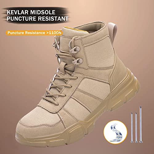 ARCHINSERT Safety Shoes for Men Women Outdoor Protection Steel Toe Shoes Waterproof Non Slip Resistance Construction Boots