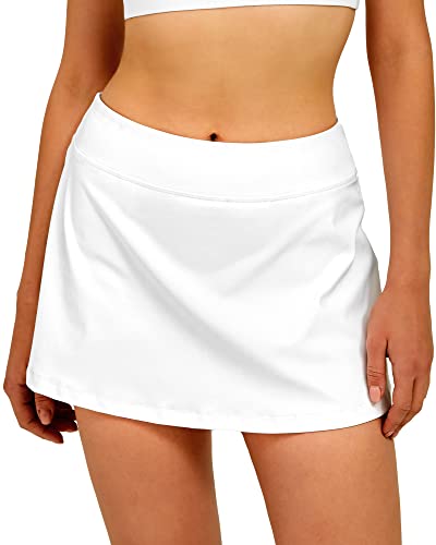 Stelle Women Tennis Skirt Golf Skorts Athletic High Waisted with Pockets Inner Shorts Sport Workout Pickleball(Pastel Terrazzo-2,XS)