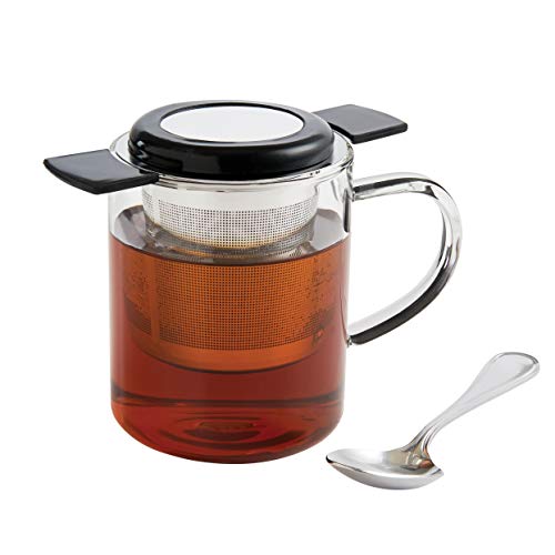 HIC Kitchen Brew In Mug Tea Infuser, 18/8 Stainless Steel, 4-Ounce Capacity, Set of 2