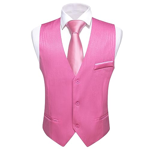 Barry.Wang Mens Dark Purple Suit Vest Formal/Leisure V-neck Slim Fit Waistcoat Graduation