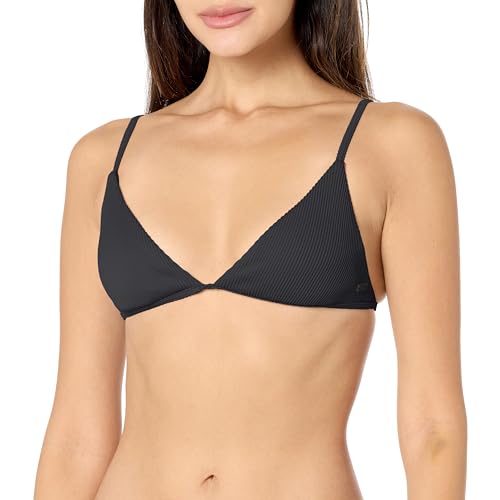 Roxy Women's Standard Ribbed Love The Quiver Bikini Top, Anthracite 241