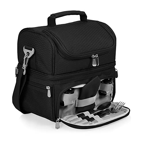 NHL Edmonton Oilers Pranzo Lunch Bag - Insulated Lunch Box with Picnic Set - Lunch Cooler Bag