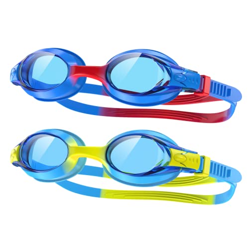 findway Kids Swim Goggles, Kids Swimming Goggles Anti-fog No Leaking Girls Boys for Age 3-14