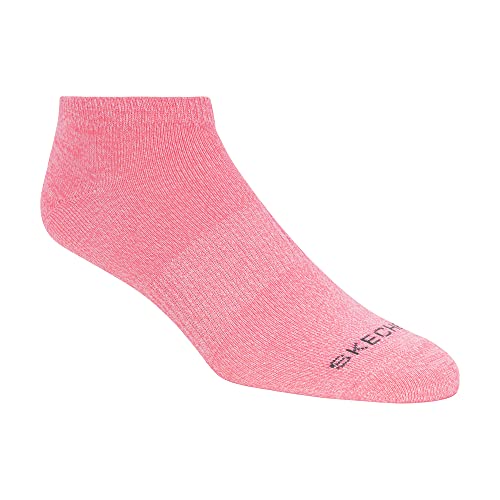 Skechers womens 5 Pack Low Cut Socks, Blue/Pink Grapefruit, 9 11 US