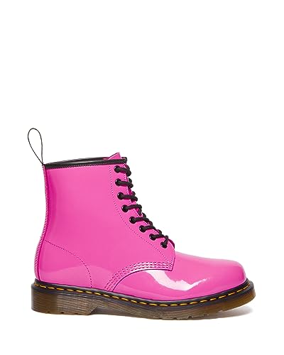 Dr. Martens Unisex 1460 Patent Leather 8 Eye Boot, Thrift Pink, 15 Women/14 Men