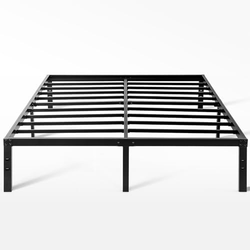 NOAH MEGATRON Queen Bed Frame No Box Spring Needed Heavy Duty Platform Mattress Foundation 14 Inch Under Storage Noise Free Easy Assembly Bed Frame Queen