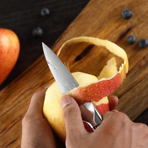 Aroma House Paring Knife 4 inch - Paring Knives Best Small Kitchen Knife Fruit Knife,German High Carbon Stainless Steel Ultra Sharp Peeling Knife with Ergonomic Handle