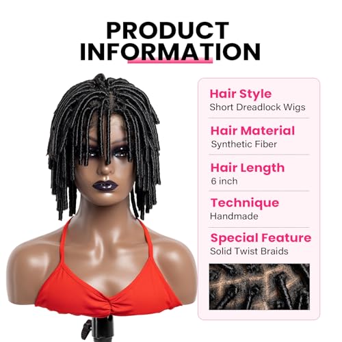 PROTEA Braided Wigs for Black Women, Full Lace Frontal Box Braids Wigs with Baby Hair, Lightweight Synthetic Fully Handmade Braided Wig, 16 Inch #2 Natural Color