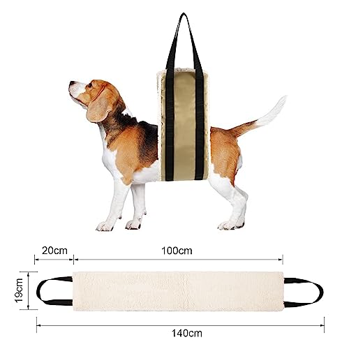 30-120 lbs Dog Sling for Large Dogs Hind Leg Support,Dog Lift Harness for Back Legs,Helps Elderly Pet with Reduced Mobility,Dog Lifter for Walking Canine Arthritis ACL Rehabilitation Rehab, 7" x 51"