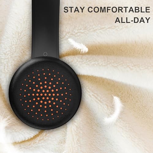 Masajoy Headset with Microphone for PC, USB Headset for Computer with Noise Cancelling Microphone, Computer Headset for Teams, Zoom, Skype Calls（Black）