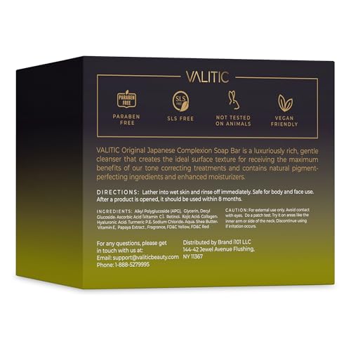 VALITIC Papaya and Turmeric Kojic Acid Soap Bar - Dark Spot Corrector Skin Care Cleansing Bar - Infused with Vitamin C, Hyaluronic Acid, Collagen, Retinol, Olive Oil - 2 Pack