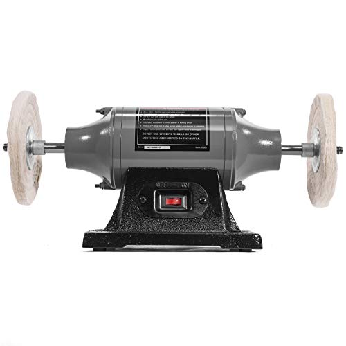 XtremepowerUS 6-Inch Electric Polisher Benchtop Buffer Grinder Motor Polishing Grinder Machine Dual Buffer