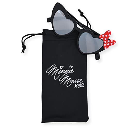 Disney Minnie Mouse Sunglasses for Girls | 2 Pack Mommy and Me Matching Sunglasses and Pouch Sets (Black)