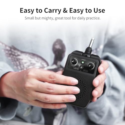 JOYO Mini Guitar Amp 5W Portable Small Electric Guitar Practice Amp Bluetooth Rechargeable Guitar Amplifier Built-in 4 Effects Clean Distortion Overdrive Reverb, Black (JA-05G)